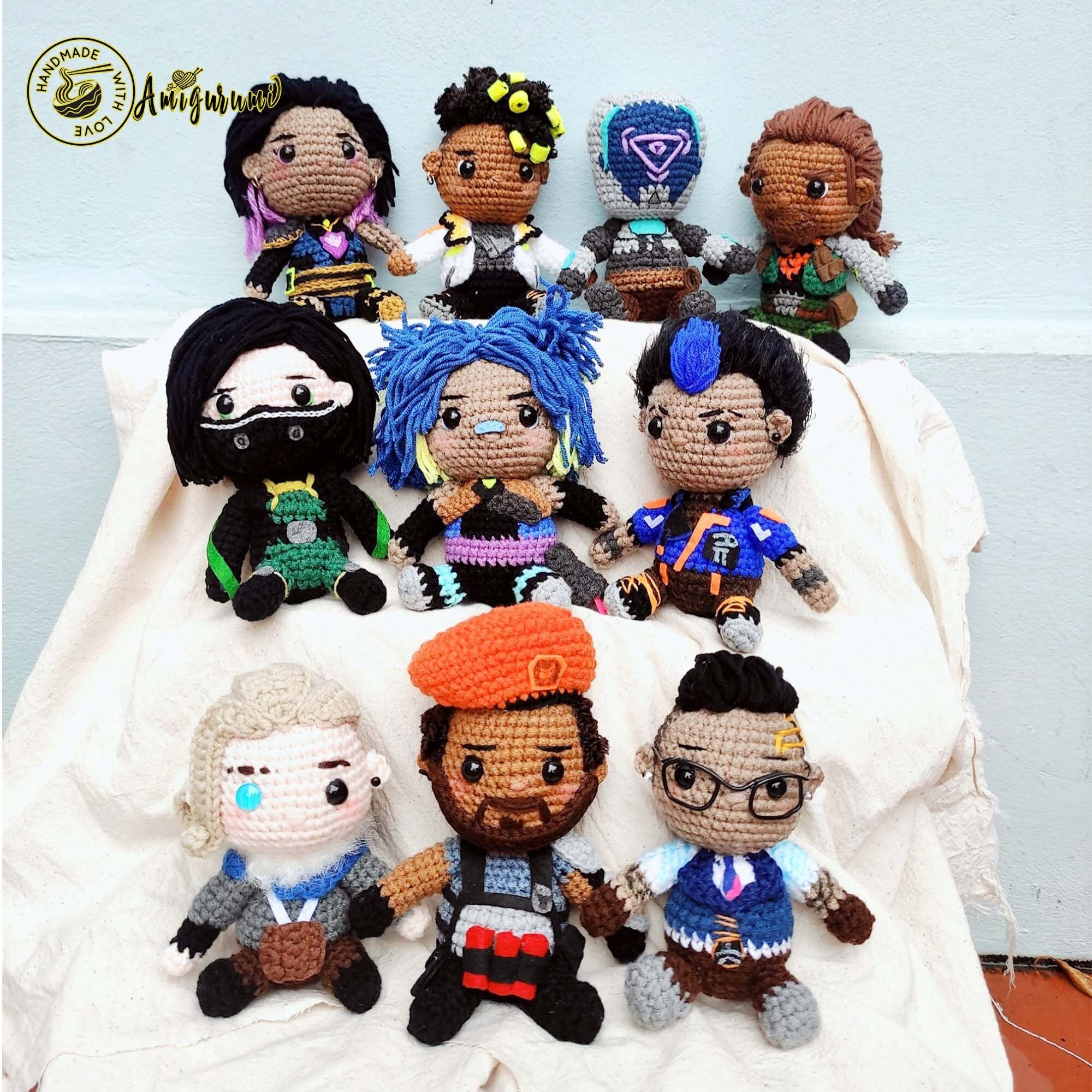 Fanmade Game FPS Agents Crochet Doll Amigurumi, Game FPS Character Plush, Game FPS Character Plushies, Game Fps Character Crochet Doll