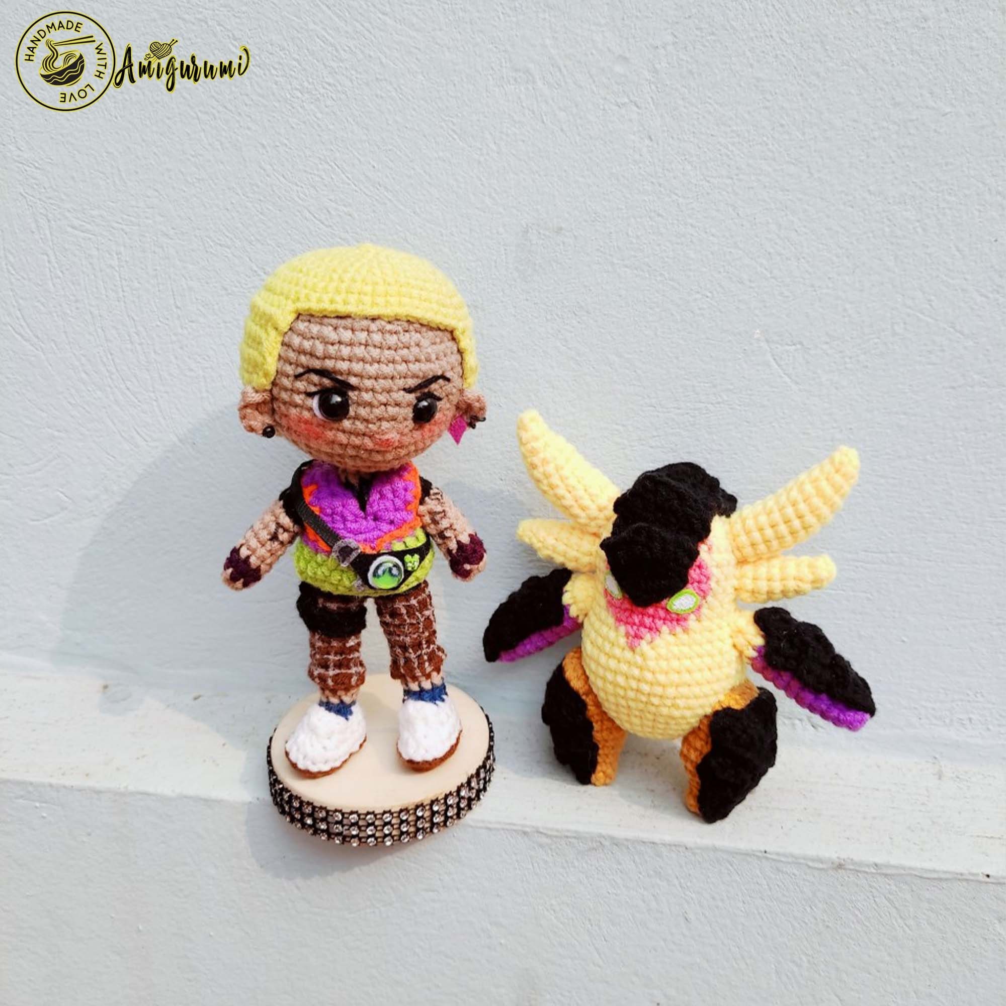 Fanmade Wingman Gekko Abilities Crochet Doll Amigurumi, Gekko Character Plush,Gekko Plushies, Gekko Character Crochet Doll, Gekko Valorant