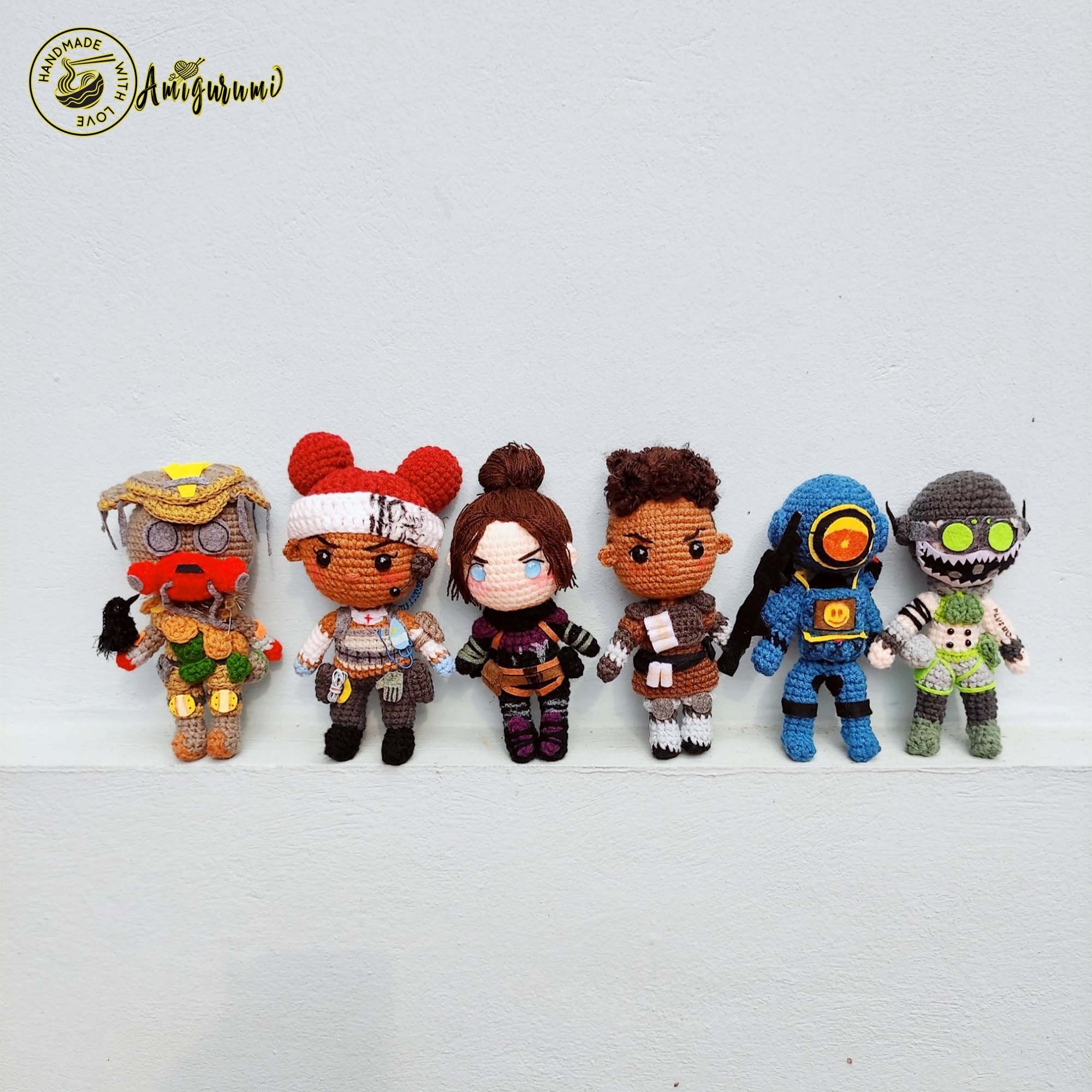 Fanmade Apex Legends Characters Crochet Doll Amigurumi, Apex Legends Character Plush, Apex Legends Plushies, Apex Legends Crochet Doll