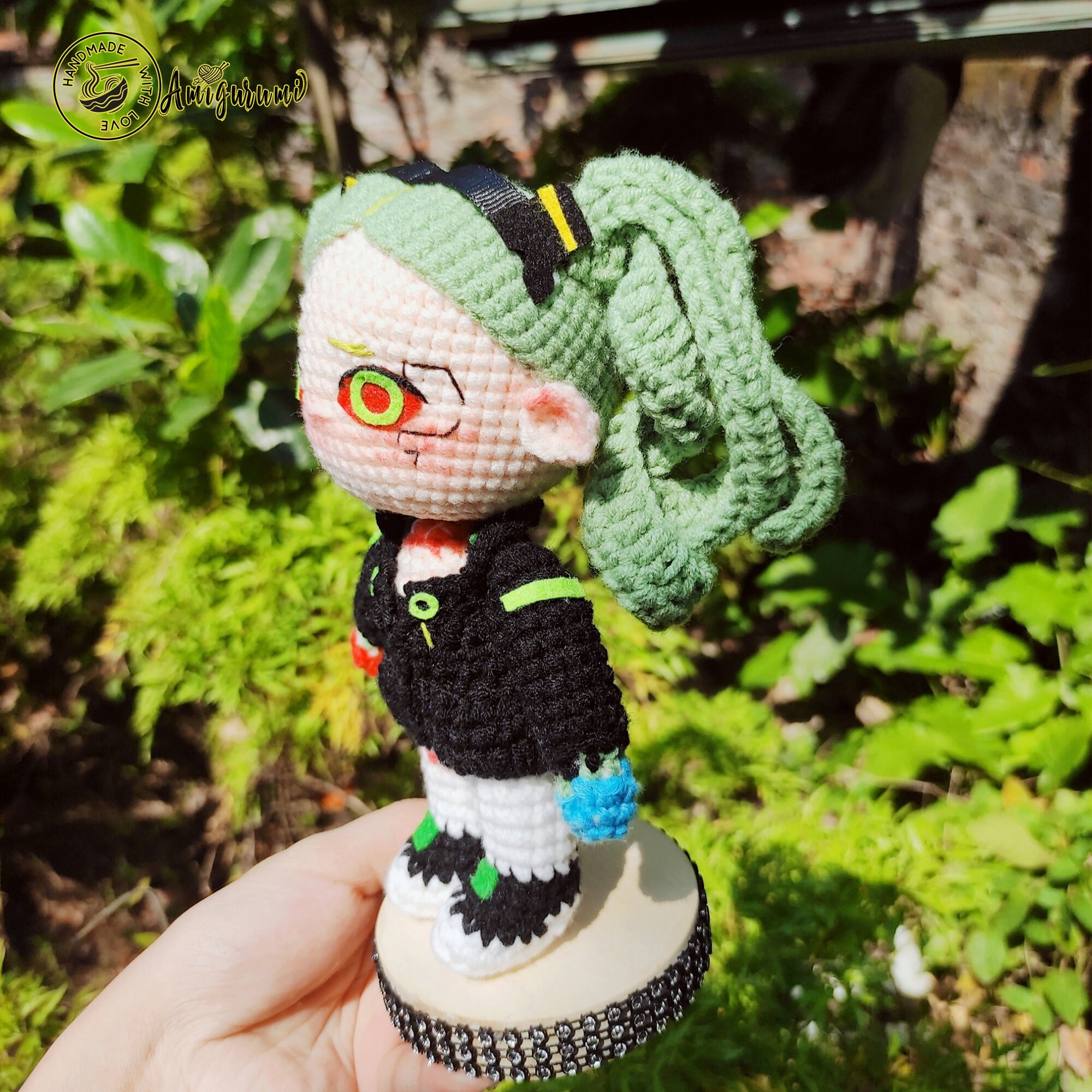 Fanmade Rebecca - Cyberpunk Edgerunners Crochet Doll Amigurumi, Cyberpunk Plush, Cyberpunk Edgerunners Plushies, Cyberpunk Crochet Doll