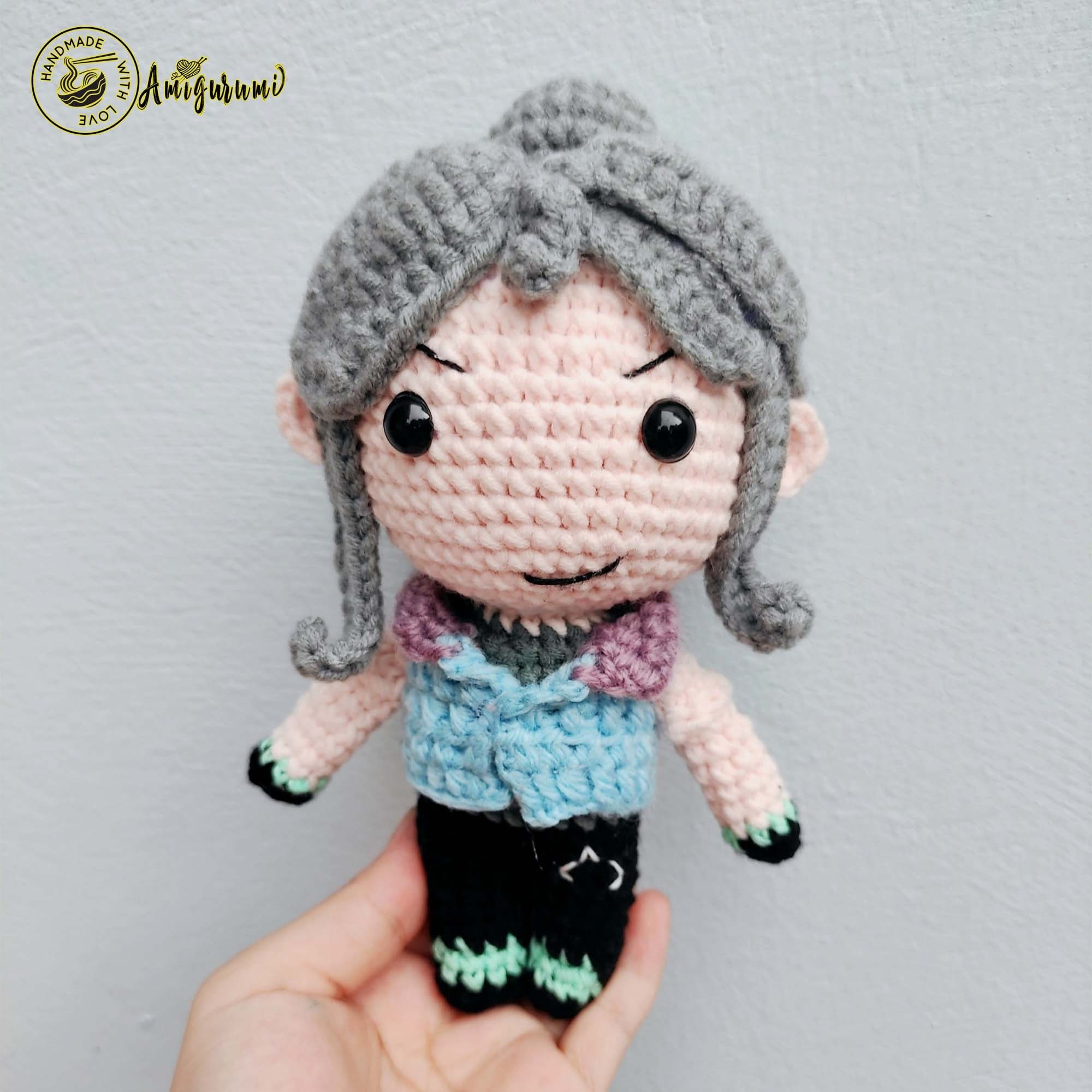 Fanmade Jett Killjoy Agents Crochet Doll Amigurumi, Jett Character Plush, Jett Plushies, Jett Character Crochet Doll