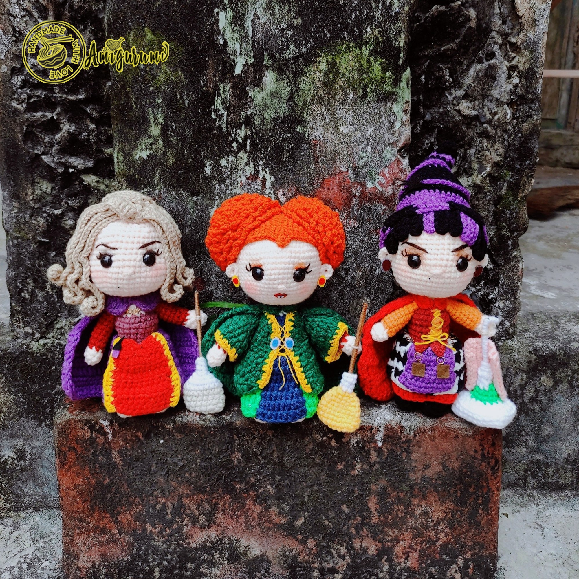 Fanmade Hocus Pocus Crochet Doll, Sanderson Sisters Hocus Pocus Characters  Amigurumi Doll, Hocus Pocus Inspired Plush ,Hocus Pocus Plushies