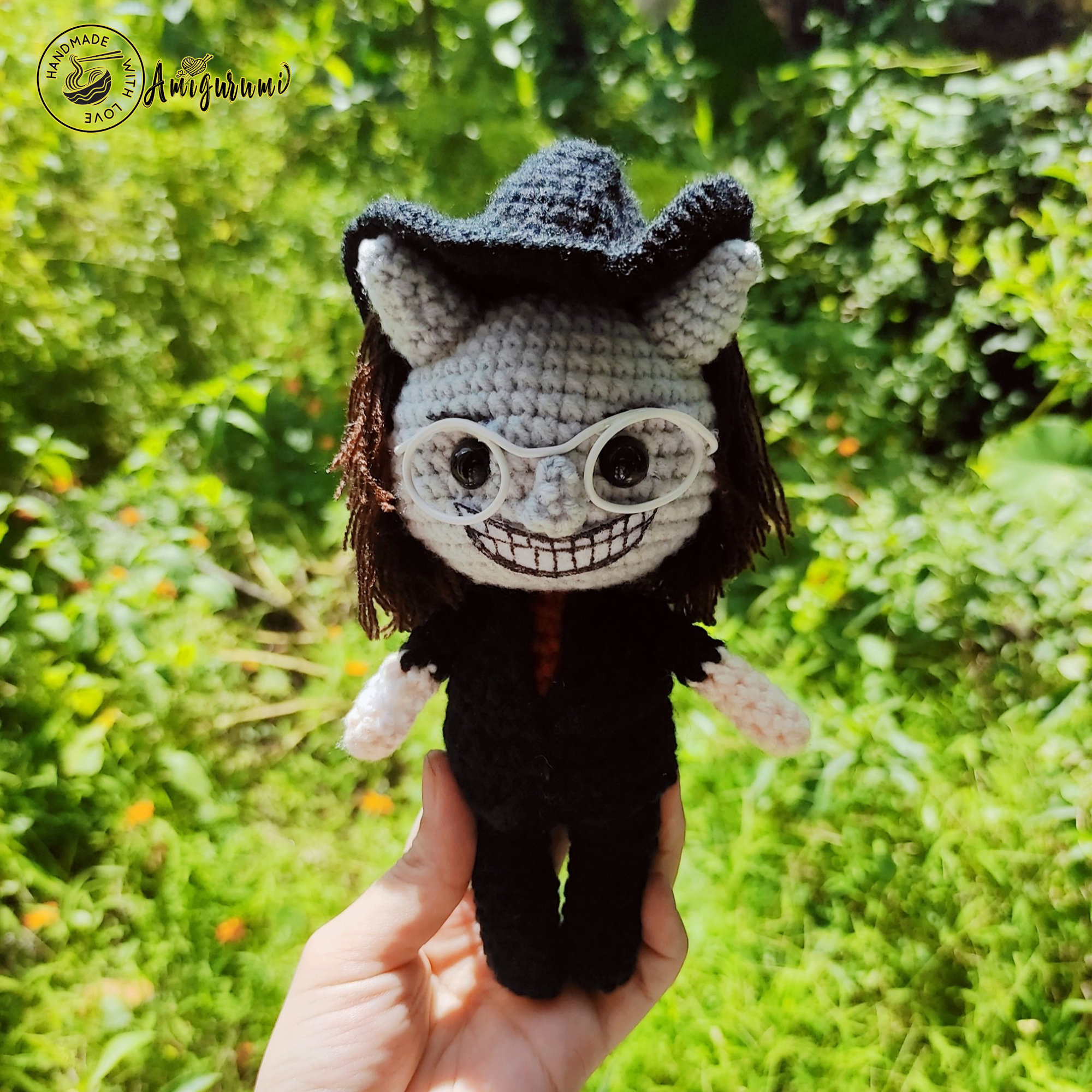 Fanmade The Grabber The Black Phone Crochet Doll Amigurumi, The Grabber Plush, The Grabber Figure, The Grabber Plushies, The Grabber crochet