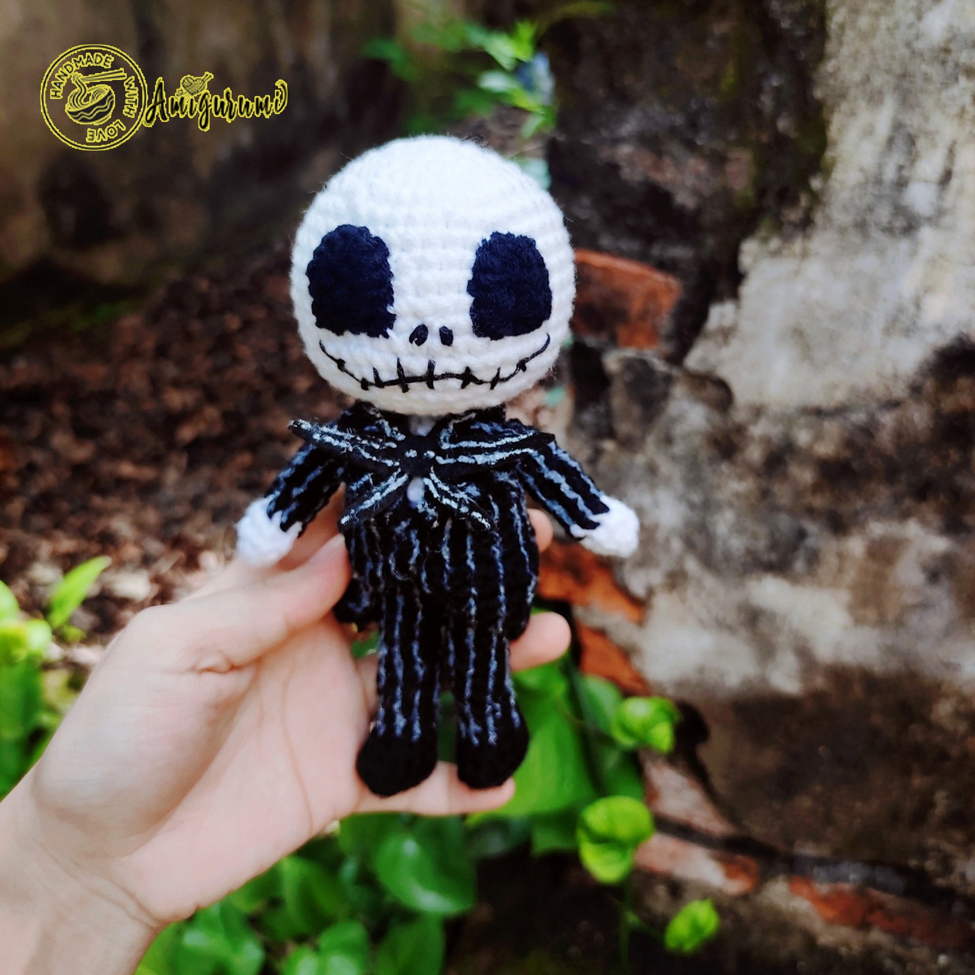 Fanmade Jack Skellington and Sally Crochet Doll, Nightmare Before Christmas Amigurumi Doll, Jack Inspired Plush Doll,Sally,Zero,Oogie boogie