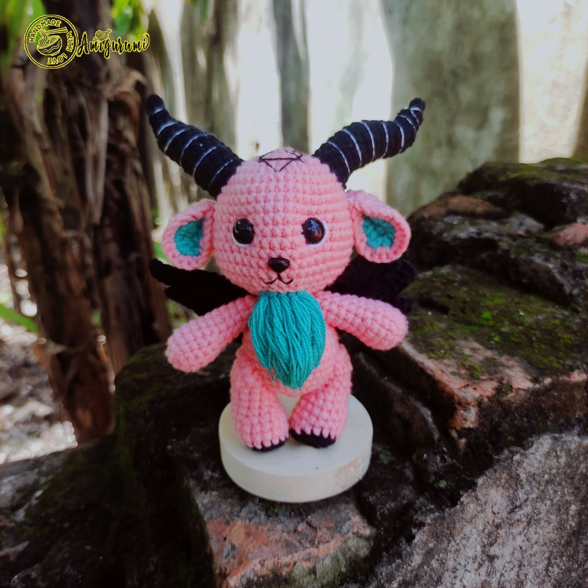 Fanmade Baphomet So Cute Plushies Doll Amigurumi Chibi Style, Baphomet Plush, Baphomet Crochet, Baphomet Plushies Doll, Baby Goat Amigurumi