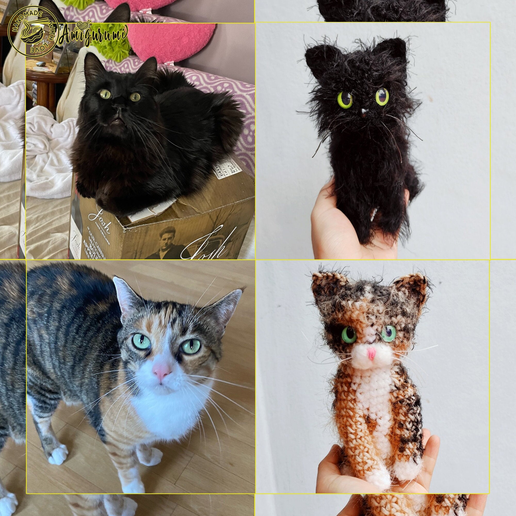 Custom Cat Plush, Custom Stuffed Cat, Custom Crochet Cat, Custom Stuffed Animal, Personalized Pet Gift, Pet Memorial, Pet Stuffed Animal